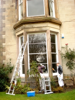 large sash window restoration glasgow